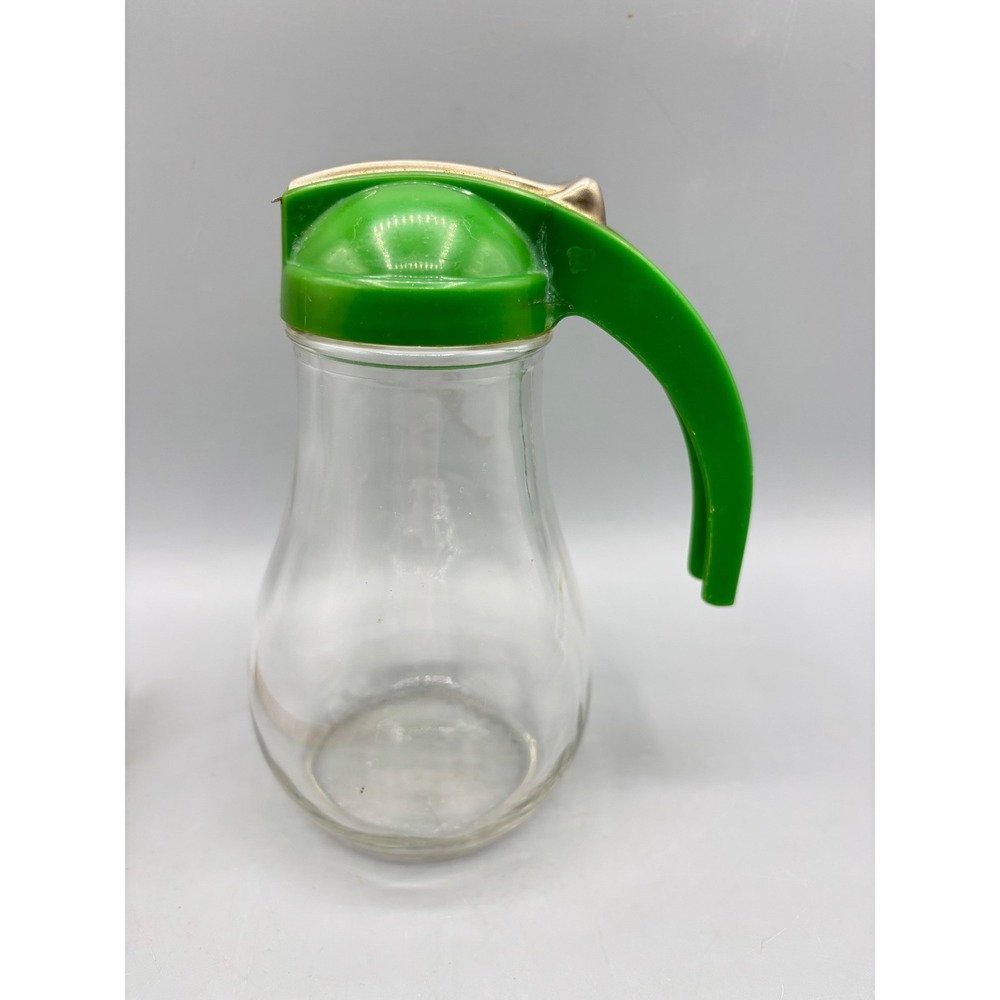 Vtg Federal Tool Retro Green Glass Syrup Dispenser Chicago Mid Century Modern